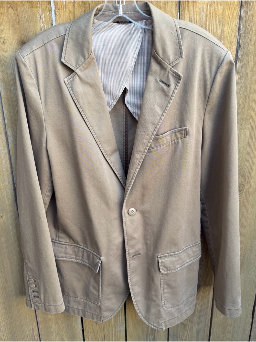 LL Bean Mens Sport Coat Brown Long Sleeve Outdoor Patch Pockets Size 40